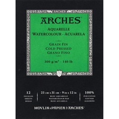 Arches Watercolor Paper Pad 140 pound Cold Press 9×12
