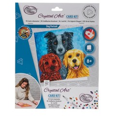 CraftBuddyUS CCK-A126: “Dog Portrait” Crystal Art Card 18x18cm