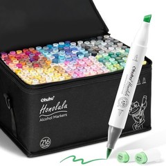 Coloring Illustration Markers – 216 Dual-Tip Brush Markers