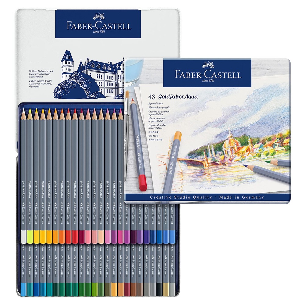 FaberCastell Creative Studio Goldfaber Watercolor Pencils 48Count