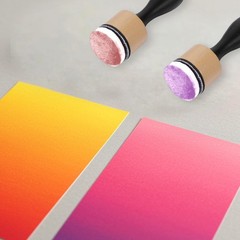 13 Pcs Ink Blending Brushes,Flat Head Round Ink Blending Tool and 12 Pcs Refi…