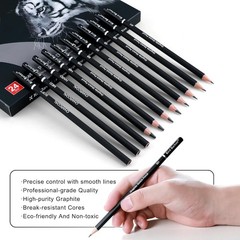 Professional Sketch Pencil Set 24 Piece for Artists