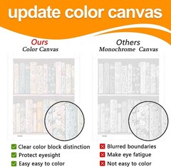 Book Paint by Numbers Kit for Adults DIY Reading Canvas Art 16×20 Inches