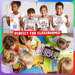 50 Dot Markers Bulk Classroom Pack (10 Colors W/Gold, 5 Activity Books) | Was…