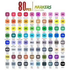 Alcohol Markers Brush Tip Double Tipped Art Marker 80 Count Suitable For Adults