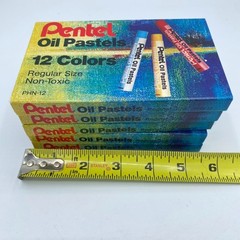 Pentel Oil Pastels 12 Color Set PHN-12 Regular Size Art Supplies New Sealed FIVE