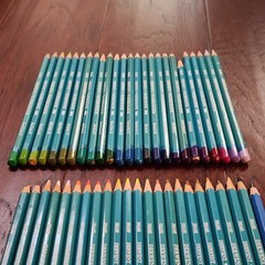 47 Derwent Watercolour Pencils Watercolor Colored Pencils England Light Blue