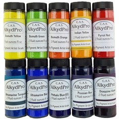 Cadmium-Free Artist Pigment Set – Bismuth Yellow, Green, Orange & Ultramar