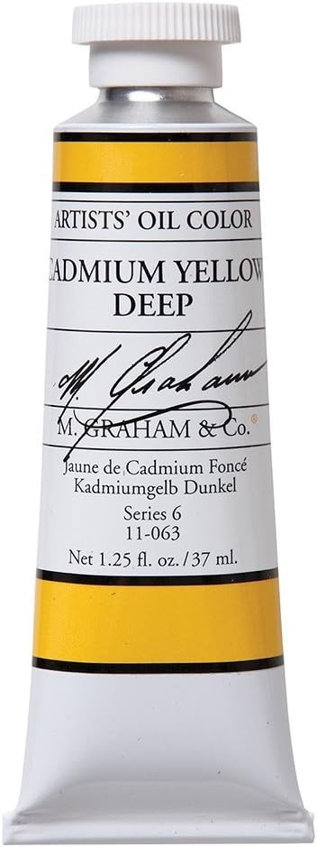 M. Graham Artist Oil Paint Cadmium Yellow Deep 37 ml Tube – New + Free Shipping