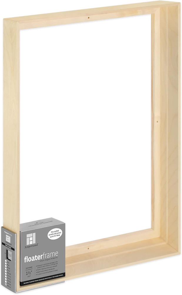 Maple Floating Frame 18″x24″ for Canvas & Artwork – Thin Style, 1.5″ Depth