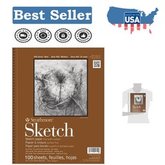 Artist-Approved 400 Series Sketch Pad – 9×12 Inches, 50 Smooth Drawing Sheets