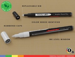 TOOLI-ART Black And White Acrylic Paint Markers Paint Pens Set For Rock Paint…