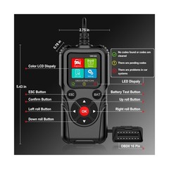 OBD2 Scanner with Battery Tester, Car Code Reader for Check Engine … Fast Ship