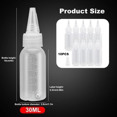 10 Pack 1oz Airbrush Paint Bottles Jars with Ball Jar Mixer Squirt Lid
