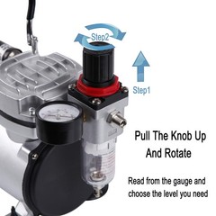 Airbrush Kit With Compressor AS18-2K Basic Start Kit With Air Hose, Cleaning …