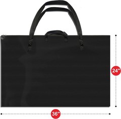 Lightweight Art Portfolio Case Black 24×36 Durable Water Resistant Strap