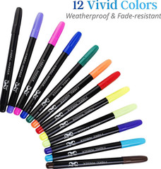 Fabric Markers Permanent Pens Paint Clothing Textile Dye T-Shirt Shoes DIY Set