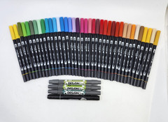 Tombow ABT Dual-Brush Tip Pens Lot of 38 Markers Acid Free TESTED +4 Design2/Art
