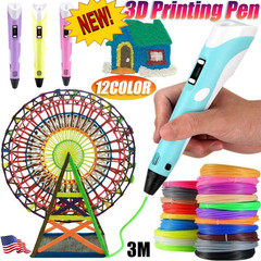 12 Color 3D Printing Pen 3D Drawing Pen with Led Display Filament Kid Gift####
