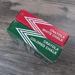 Vintage Binney & Smith Crayola No. 816 Colored & No. 320 White Chalk In Boxes