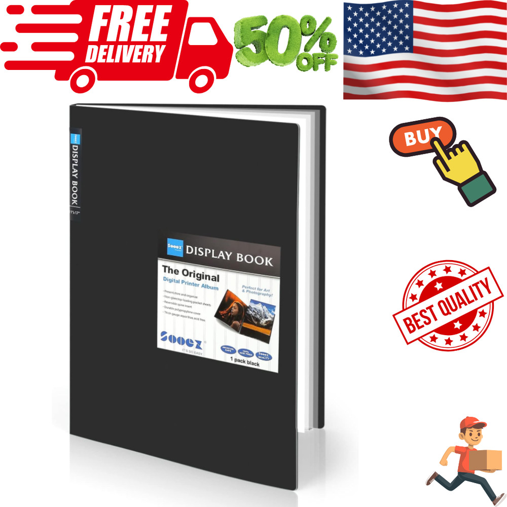 Art Portfolios 11″X17″, Large Portfolio Folder with 30 Pockets 60 Pages, 11 X 17