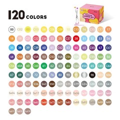 Arrtx 120 Colors Markers Paint Pens, Acrylic 1 Count (Pack of 1), Multicolor