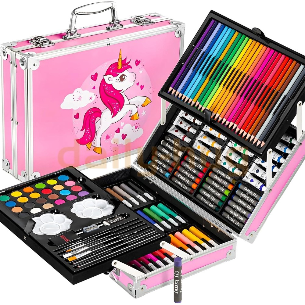 145PCS Art Drawing Set Kit For Kids Children Teens Adults Supplies Paint Pencil