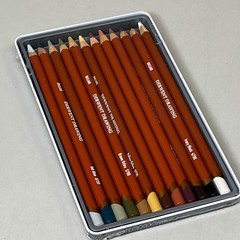 DERWENT (12 COUNT) Drawing Pencils Water Soluble in Metal Tin Case 0700671