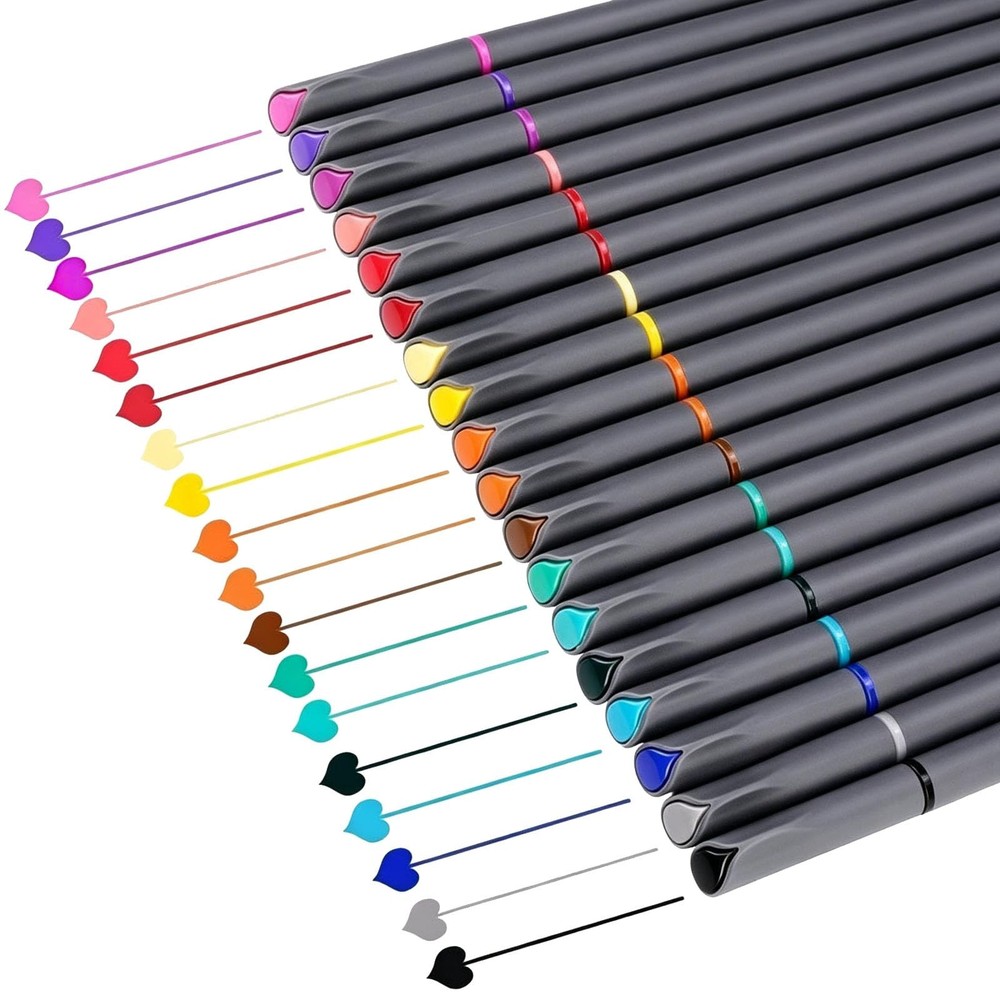 18 Colors Journal Planner Pens, Office School Supplies, Fine Point Fineliner …