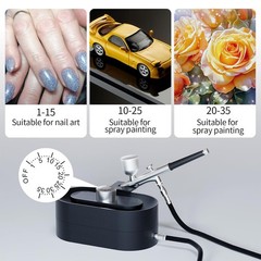 Airbrush Kit with Compressor Dual Action Spray Gun Mini Plug-in Machine