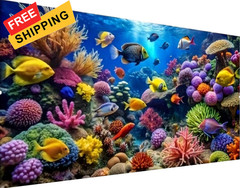 BOHADIY 5D Fish Diamond Art Kits for Adults, 27.5 x 15.7 inches, Each Marine