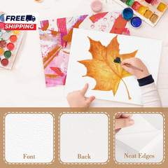 100PCS 5X7 Watercolor Paper Bulk 140Lb/300G Cold Press Thick Water Color Paper P