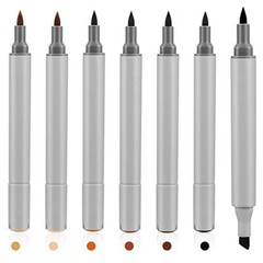6 Pack Dual Tip Leather Dye Marker Pens Leather Touch up Pen Shoe Marker