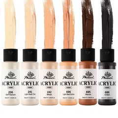 Neutral Skin Tone Acrylic Paint Set – 6 x 2 Fl Oz Flesh Colors for Miniatures &