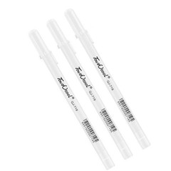 3x White Ink Marker Pen Fine Tip Writing Drawing Sketching Painting Highlighter