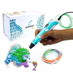 3D Printing Pen W/ Display 3 Colors of PLA Filament Stencil Book Guide & Charger