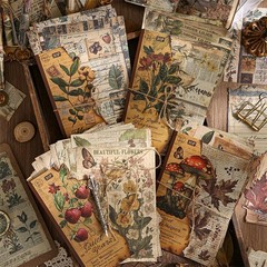 120 Pcs Deco Papers for Scrapbooking, 5.5*5.5in Vintage Decoupage Paper cream