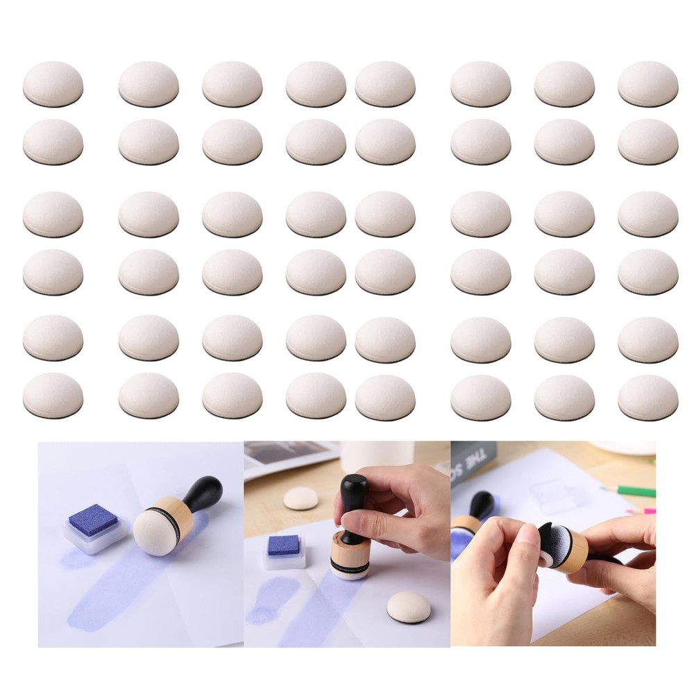 80Pcs/Set Ink Blending Round Head Foams Replacement Refill Foam for Foams Scr…