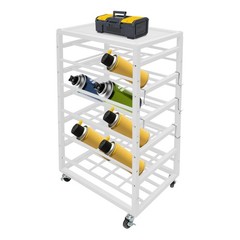 5 Tiers Rolling Paint Organizer Storage Rack, Paints Storage Cart,Iron Stand