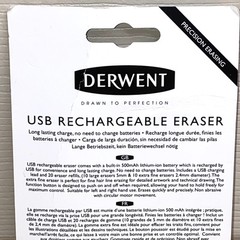 DERWENT ~ USB Rechargeable Electric Eraser Rubber Precision + 20 Tip Refills