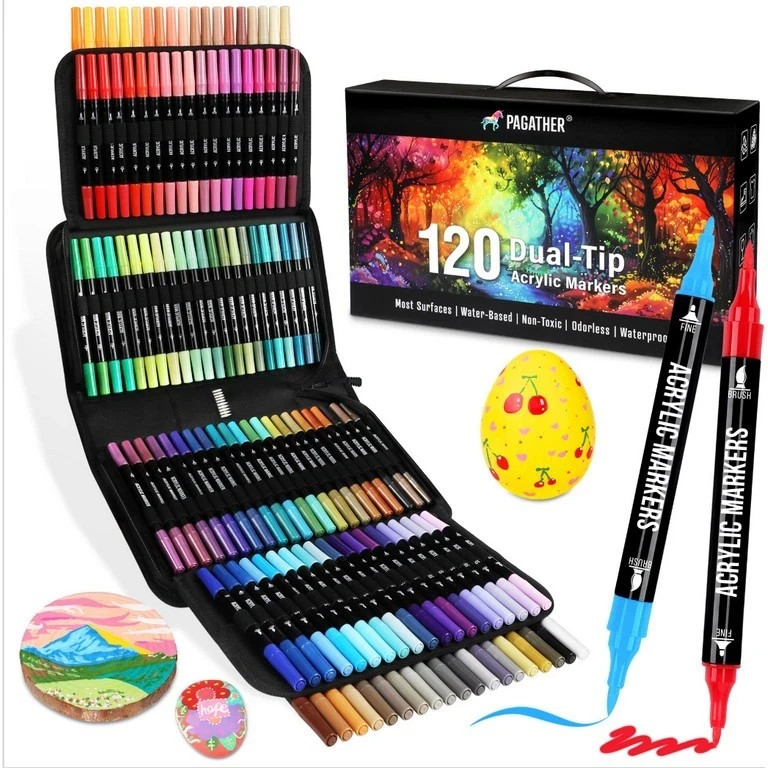 PAGATHER 120 Dual-Tip Acrylic Markers