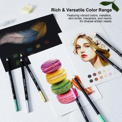 120 Colored Pencils for Adult Coloring Books – 120 color pencils set, 3-Color…