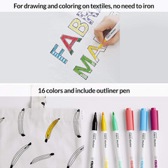 Fabric Marker 470(SET B), Brush Tip, No Ironing Required Premium Fabric Markers