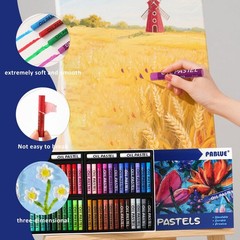 PABLUE Oil Pastels 48 Colors, Soft Pastel Crayons for Drawing Multicolor
