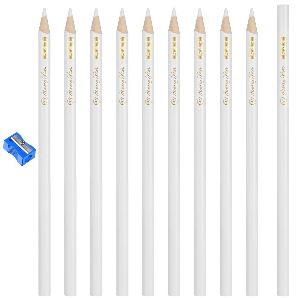 Dimioaoa 10 Pieces White Chalk Pencil Drawing Set 1 Count (Pack of 11)
