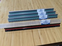 Lot of (12) Brand New Alvin 240PB 12 Inch Combination Triangular Scale