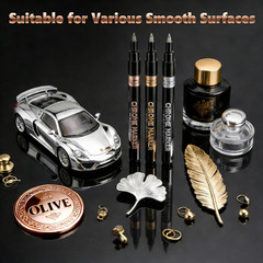 Liquid Chrome Markers Pens,3 Colors Gold Silver Copper, Permanent Mirror Chrome