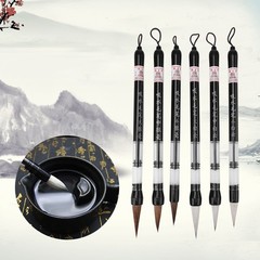 6pcs Piston Fill Chinese Water Brush Pen For Practicing Calligraphy