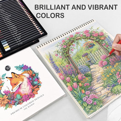 50 Count Colored Pencils for Adult Coloring Books, Coloring Pencil Set for Adult