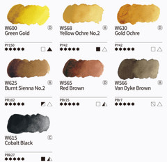 Mijello MWC-1534P Mission Gold Class Pure Pigment Set 15ml x 34 Colors